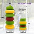thumbnail image 2 of 20oz Collapsible Silicone Water Bottle Hamburger Style - Reuseable Water Bottles for Sports Gym Travel Essentials Camping Hiking Lightweight, 2 of 4