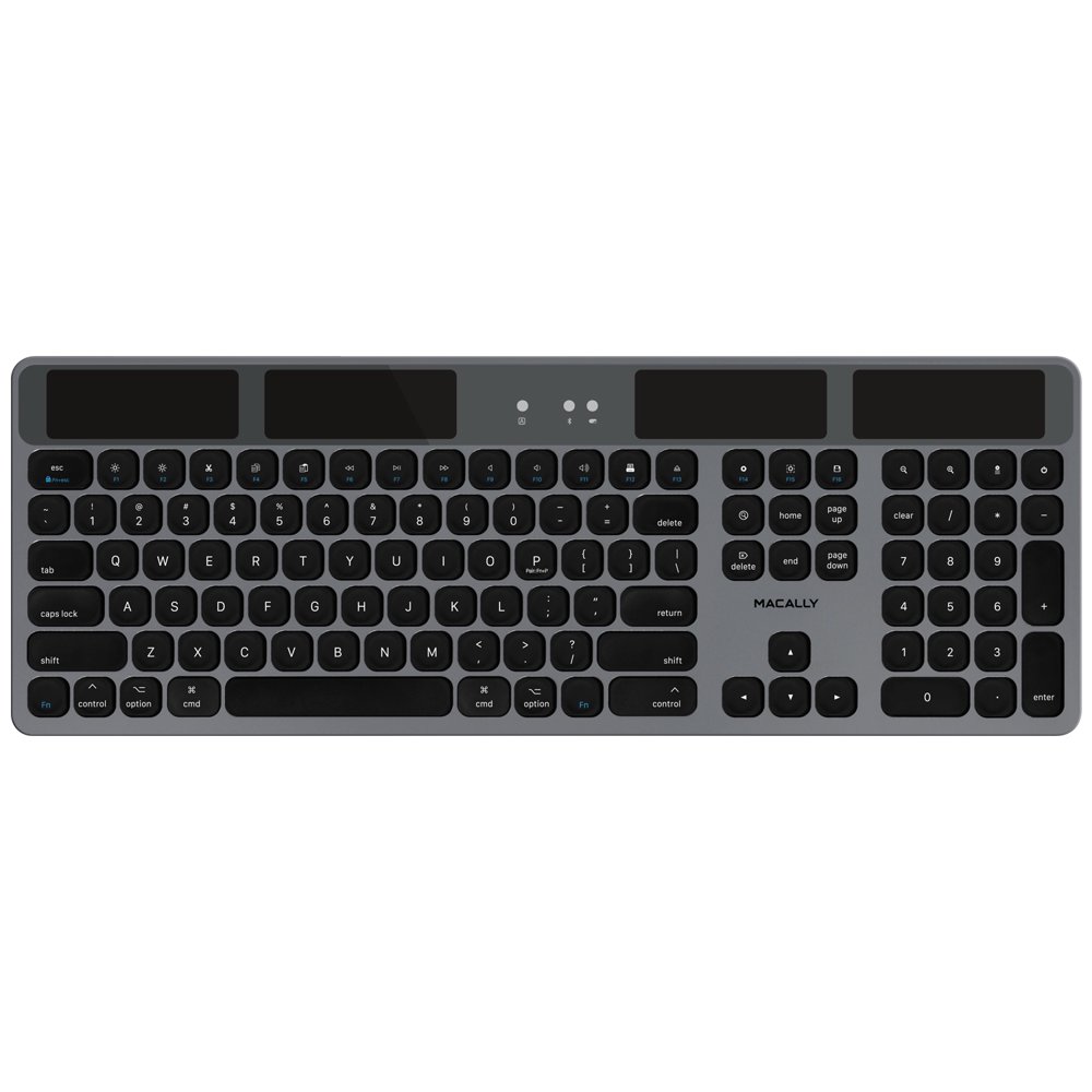 Macally Bluetooth Wireless Solar Keyboard for Mac Mini/Pro, iMac