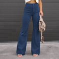 thumbnail image 4 of Women's Solid Color Corduroy Temperament Women's Trousers Micro Lapels High Waist Casual Pants, 4 of 4