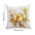 thumbnail image 3 of Uutvery 18x18 Inch Easter Pillow Cover, Polyester Decorative Cushion Case for Sofa Bed, Soft Holiday Throw, Machine Washable Home Car Decor, 3 of 7