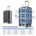 thumbnail image 4 of Rateoe Vintage Blue Printed Luggage Cover, Suitcase Protector Fits 18-32 Inch Luggage-Large, 4 of 7