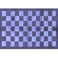 thumbnail image 1 of Ahgly Company Machine Washable Indoor Rectangle Checkered Blue Modern Area Rugs, 2' x 3', 1 of 4