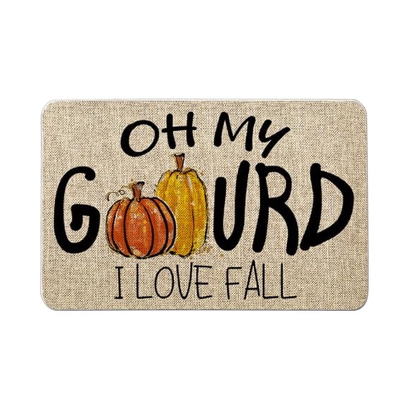 YFKFYTG Articles les Plus Vendus Tapis de Sol d'Halloween Entrée de la Maison Action de Grâce Citrouille Tapis Épais pour les Pieds Tapis de Sol en Velours Cristal