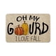 thumbnail image 1 of Uuiauoio Holiday Pumpkin Entrance Mat Plush Velvet Non Slip Floor Rug for Home Decor Thanksgiving Welcome, 1 of 3