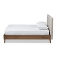 thumbnail image 3 of Baxton Studio Alinia Mid-century Retro Modern Fabric Upholstered Wood Finished King Size Platform Bed, Multiple Colors, 3 of 8
