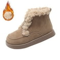 thumbnail image 4 of NOKIO Snow Sneakers for Girls, Suede Platform Sneakers Girls Warm Fur Lined Fashion Sneakers Slip-on Comfortable Winter Flat Shoes Girls Fashion Solid Color Short Boots Non Slip Breathable Women Boots, 4 of 4