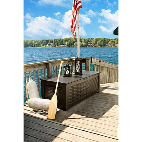 Rubbermaid Patio Chic Resin Weather Resistant Outdoor Storage Deck