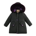 thumbnail image 6 of Gubotare Kids Jacket Big Boys Girls Thicken Winter Coat Kid Fleece Warm Cute Hooded Jacket Clothes Size 9-10 Years (Black,9-10 Years), 6 of 9