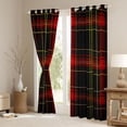 thumbnail image 3 of Castle Fairy Plaid Stripes Black Out Curtains,Vintage Curtains Pack of 2 (42x63 Each), 3 of 6