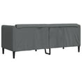 thumbnail image 4 of vidaXL Sofa 2-Seater Dark Grey Fabric, 4 of 5