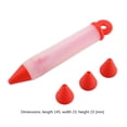 thumbnail image 4 of Bolígrafo de plástico para escribir alimentos, boquillas para crema pastelera para glaseado de galletas (rosa) Likrtyny Libre de BPA, 4 of 9