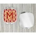 thumbnail image 4 of Letter M Football Cardinal and Gold Compact Mirror, 4 of 4