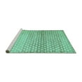 thumbnail image 2 of Ahgly Company Machine Washable Indoor Rectangle Abstract Turquoise Blue Contemporary Area Rugs, 2' x 4', 2 of 4