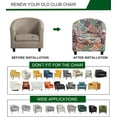 thumbnail image 4 of CHUNTIAN 2 Piece Club Chair Slipcover Stretch Barrel Chair Covers Printed Tub Chair Slipcovers Soft Armchair Sofa Cover Removable Couch Furniture Protector Arm Chair Cover for Living Room,D29, 4 of 5