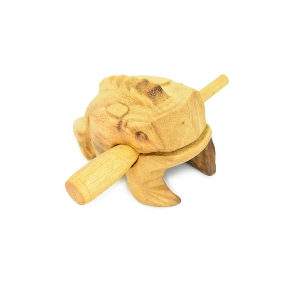 Frog, Toad, This 4" Original hand carved wooden noise making frog toy is Hand Made in Northern Thailand. Educational, Hand Made, Figure, Model, Gift, TH70 BB69