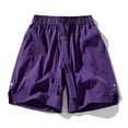 thumbnail image 5 of Thousandth Men's Summer Shorts Plus Size Quick Drying Moisture Wicking Athletic Shorts Loose Elastic Waist Biker Shorts Plain Outdoor Casual Shorts, 5 of 9