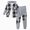 L101-Black, variant on Boy's 2 Piece Outfits Plaid Button Front Hoodie and Sweatpants Tracksuit Clothing Set(L101-Yellow,4Y)
