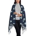 thumbnail image 2 of Sikiie Wolf And Moon Shawl Wraps Big Scarf Tassel Fall Winter Thick Scarf Warm Shawl Women Fall Gifts, 2 of 8