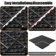 thumbnail image 3 of 44 Pack Plastic Interlocking Deck Tiles,12"x12" Waterproof Indoor/Outdoor Floor Tiles,All-Weather Patio Floor Decking Tiles for Garden,Lawn,Porch,Poolside,Balcony,Checker Style,Grey, 3 of 8