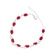 thumbnail image 4 of GOOHOCHY Pulsera de cobre Moda Rhinestone Cadena de rubí chapado en plata Regalo de la joyería para mujeres niñas (rojo + plata), 4 of 7