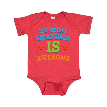

Inktastic My Great Grandma is Awesome Gift Baby Boy or Baby Girl Bodysuit
