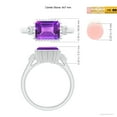 thumbnail image 5 of ANGARA Natural 2.2 Ct. Amethyst with Diamond Classic Ring in 14K White Gold for Women (Ring Size: 5.5), 5 of 9