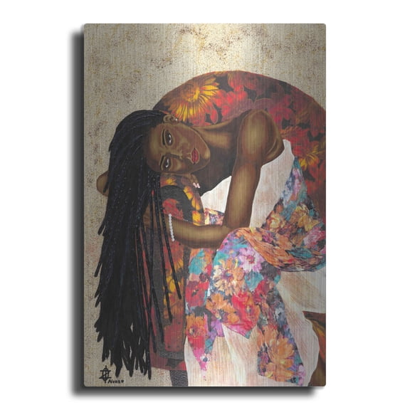 Luxe Metal Art 'Woman Strong III' by Alonzo Saunders, Metal Wall Art, 24"x36"