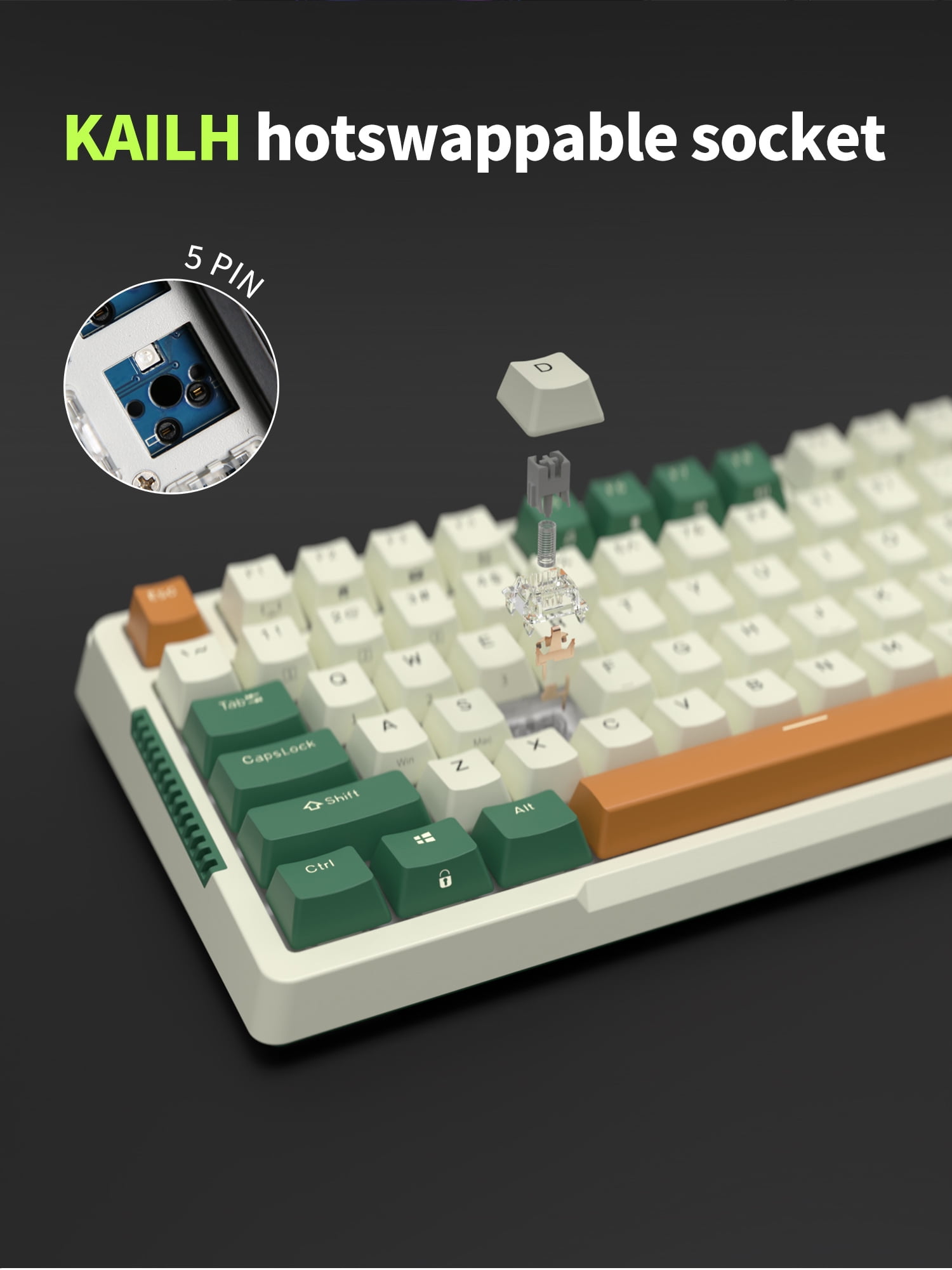 RK ROYAL KLUDGE H81 Wireless Mechanical Keyboard, 75% Knob Control Triple Mode BT5.1/2.4Ghz/USB-C Gaming Keyboard Gasket Mount with RGB Backlit 3750mA RK ROYAL KLUDGE H81 Hot Swappable Mechanical Keyboard Triple Mode