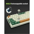 thumbnail image 6 of RK ROYAL KLUDGE H81 Hot Swappable Mechanical Keyboard Triple Mode 2.4G Bluetooth USB-C Knob Control Wireless Gaming Keyboard Gasket Mounted with RGB Backlit SkyCyan Switch 75% Layout 81 Keys Green, 6 of 14