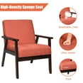 thumbnail image 4 of Giantex  Set of 2 Accent Chair, Mid-Century Modern Arm  Chair for Living Room, Bedroom, Orange, 4 of 8