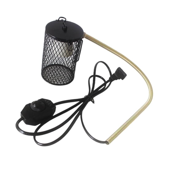 Reptile Heating Lamp Holder Light Cage Sturdy Metal Construction Anti Scald for Lizard Bearded Dragon