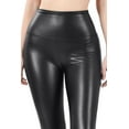thumbnail image 5 of J. METHOD Womens Faux Leather Leggings High Waist Skinny Stretch Pants Made in USA, 5 of 7