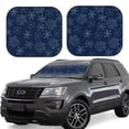 thumbnail image 1 of Saiise Snowflake Dark Blue for Foldable Car Sun Shades (2-Pack) Offer Sun Protection with an Easy-fold Design for Convenient Windshield Shading-Small, 1 of 6