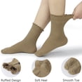 thumbnail image 2 of OWNTIDE 6-Pack Women's Cotton Crew Socks, Soft Breathable Aesthetic Casual Athletic Socks for US Size 5-9, 2 of 13