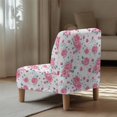 thumbnail image 5 of HELLHERO Dustproof Armless Accent Chair Cover Stain Protection Stretch Elastic Bottom Armless Accent Chair Protector for Sunroom, Rose, 5 of 8