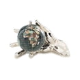 thumbnail image 2 of Kalifano Bahama Blue 4-in. World In Your Hand Gemstone Globe, 2 of 7