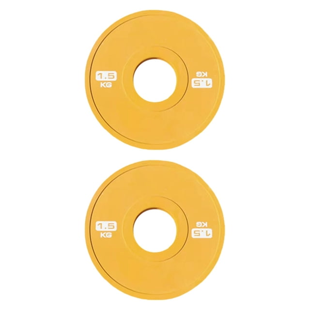 Almencla 2Pcs Accessory Weight Plates Fits 5cm Barbells for Home Gyms Multifunctional 1.5kg Yellow