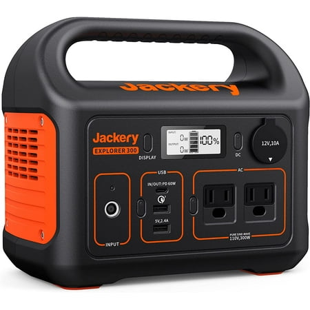 Jackery Portable Power Station, 293Wh Lithium Battery, 110V/300W AC