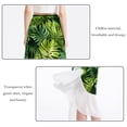 thumbnail image 2 of Frond Chiffon Beach Dresses for Women, Summer Strappy Polyester Beach Dress, 2 of 6