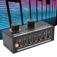 thumbnail image 1 of 3.5mm Audio Switcher, Lossless Output 6 Input 1 Output Audio Switcher Lower Impedance Phone Computer Sharing  for Computer, 1 of 7