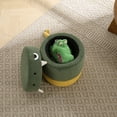 thumbnail image 4 of Guyou Cute Kids Storage Stool, Little Monster Shaped Upholstered Kids Reading Chair with Storage, Faux Fur Toddler Chair, Kids Shoe Changing Stool for Playroom Kindergarten Bedroom, Green, 4 of 5
