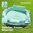 thumbnail image 3 of SLOOSH Round Fabric Tanning Pool (Cyan), 3 of 9