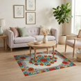 thumbnail image 3 of ODIKA 4'x6' Washable Area Rug Non-Slip, Chair-Friendly, Flatwoven Door Scroll Lgbt Striped Bold Motif Interlocking Doormat Welcome Refined for Home Office, Under Desk, 3 of 7