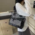 thumbnail image 2 of Bolso Hombro para Mujer Mano Lona Con Remaches Punk PU Fresco, 2 of 9