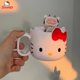 thumbnail image 2 of Taza de enjuague bucal de Hello Kitty de dibujos animados, taza de agua bonita de Anime, taza de cepillado para estudiantes, taza con asa para dormitorio, tazas de leche para desayuno para niñas, rega, 2 of 4