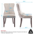 thumbnail image 3 of MIKIBAMA Set of 2 Beige Tufted Velvet Dining Chairs Solid Wood Frame for Dining Room, 3 of 9