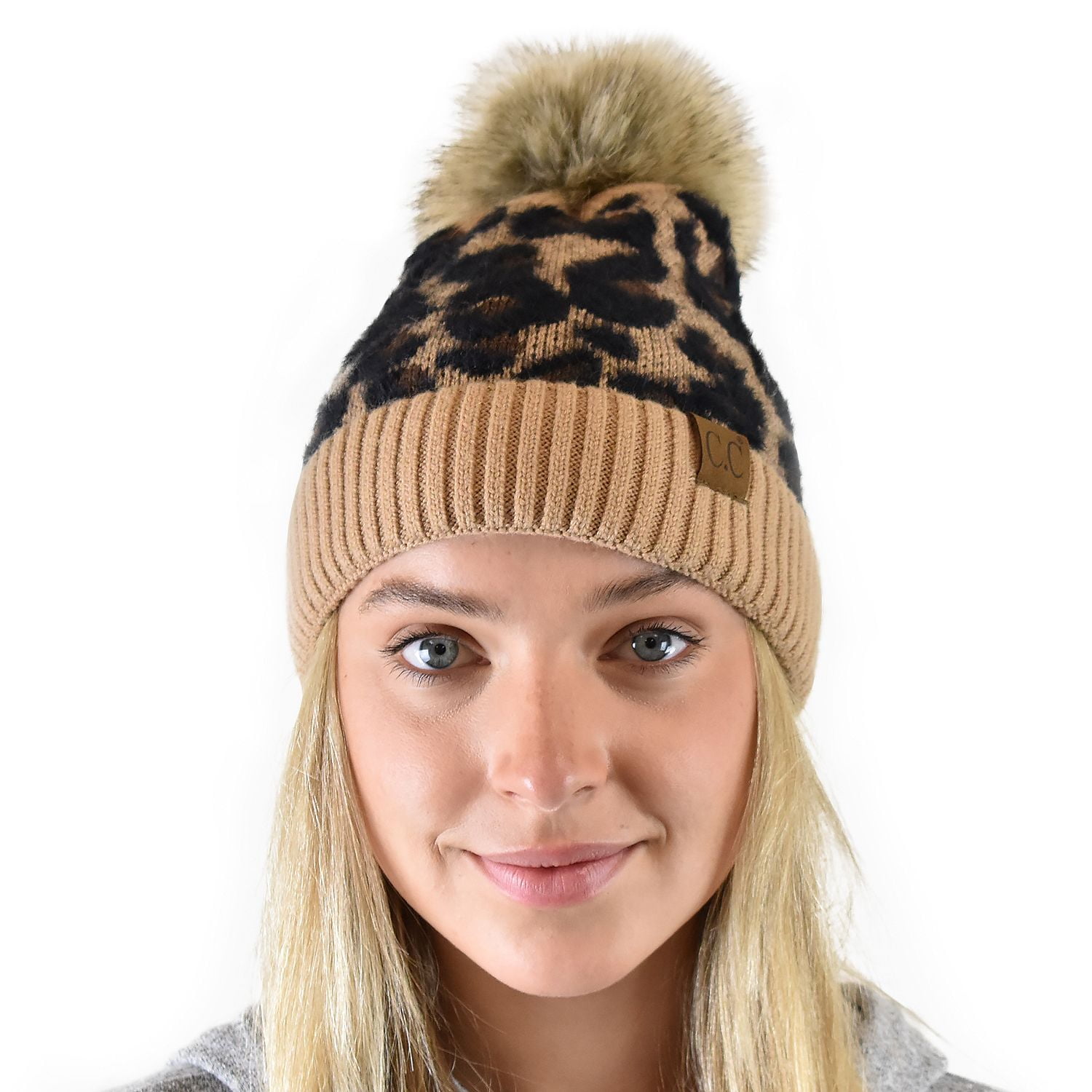 Next Navy Sparkle Faux Fur Bobble Hat 