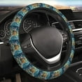 thumbnail image 3 of Lsque Colorful Plant Turtle Ultra Soft Car Steering Wheel Cover for Women, Standard 15 inch Size for Truck Van SUV Auto, 3 of 8