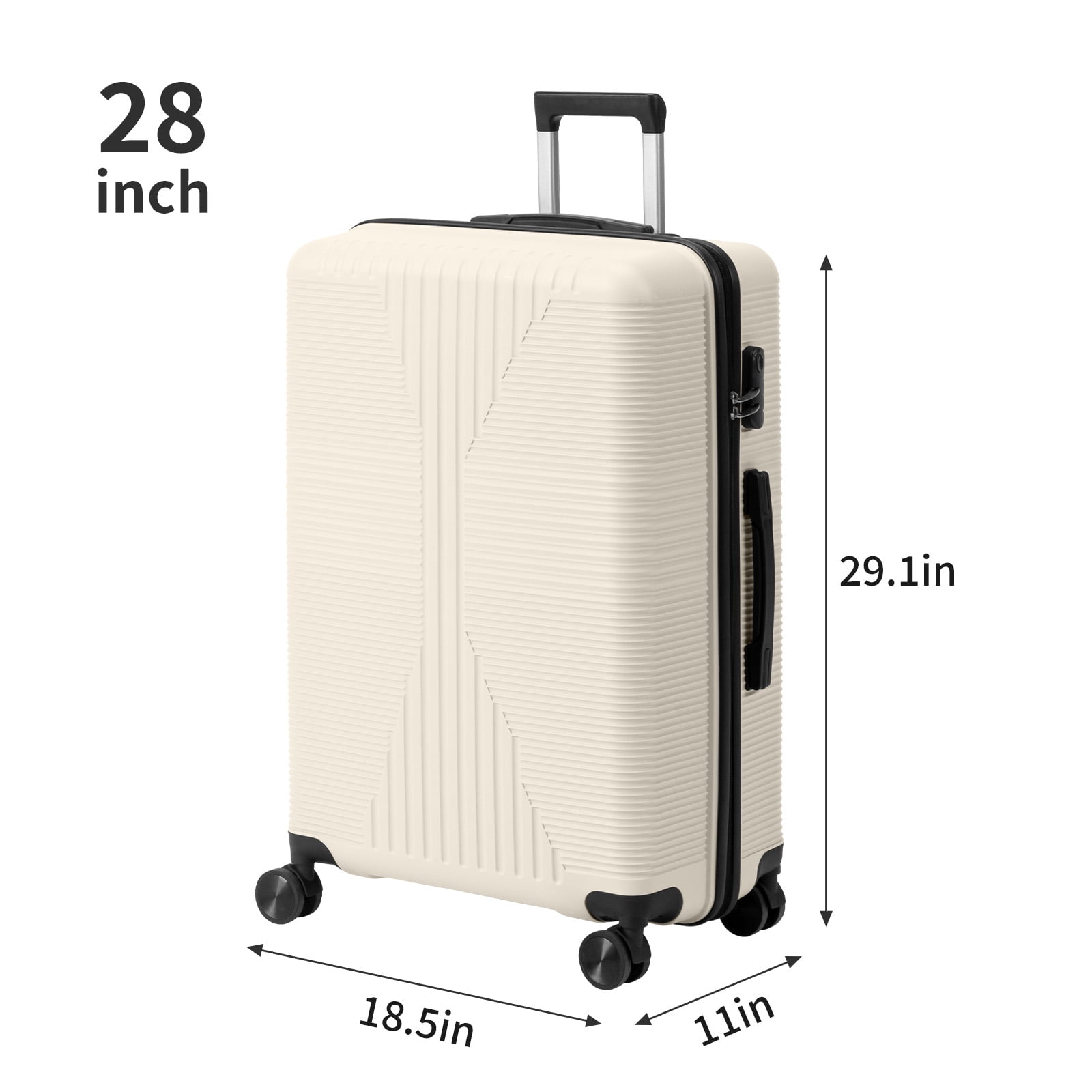 3 Piece Luggage Set 20/24/28 Inch 360 Silent Spinner Wheels Hard Shell Suitcase for Family Business Travel