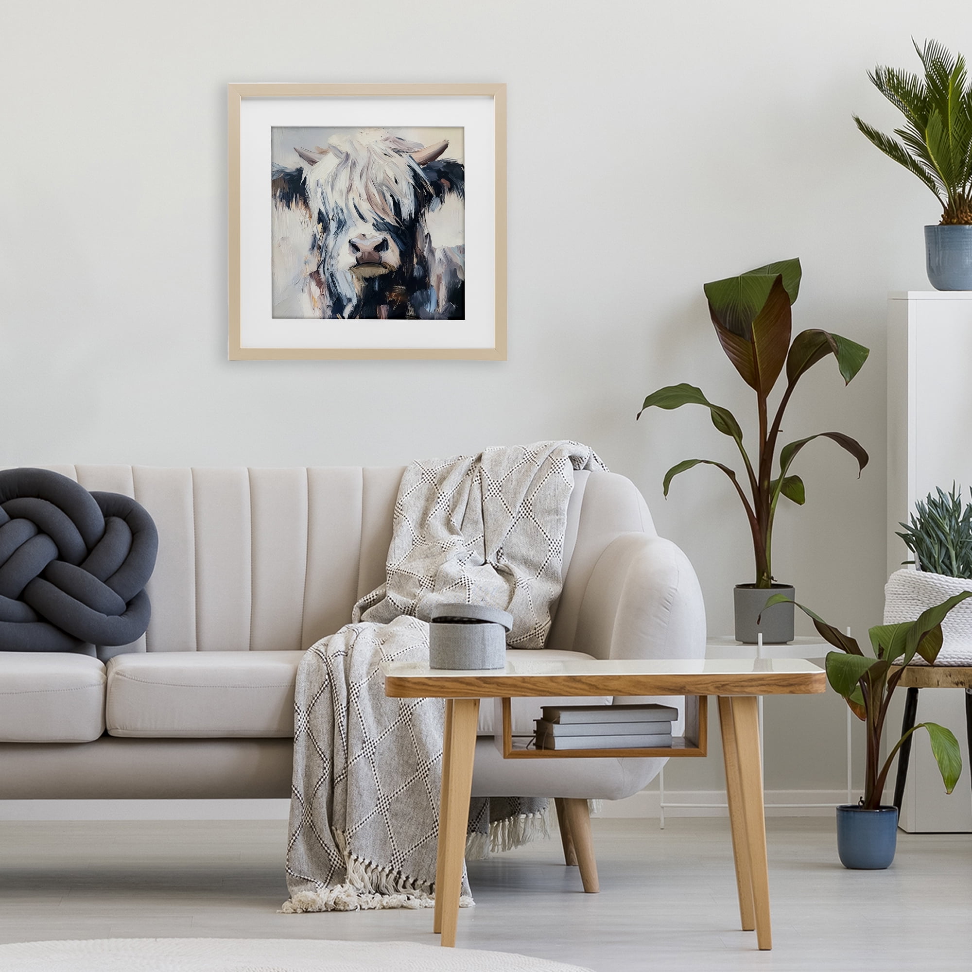 Stupell Industries Scruffy Little Highland Birch Framed Print Under Glass, design by Tina LeCour